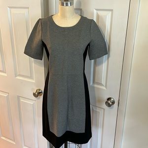 J. Crew Grey/Black Colorblock Short Sleeve Dress. Size 6